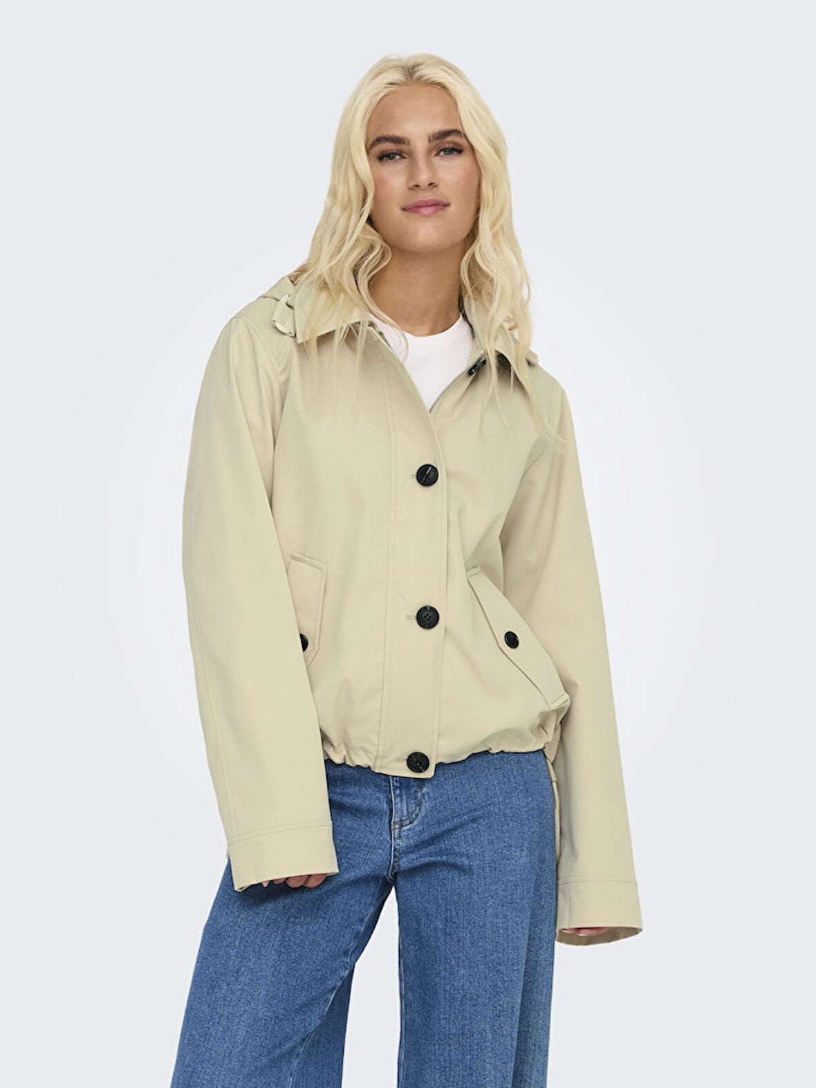 Only Kadın Kapüşonlu Baharlık Parka Ceket - 15342077
