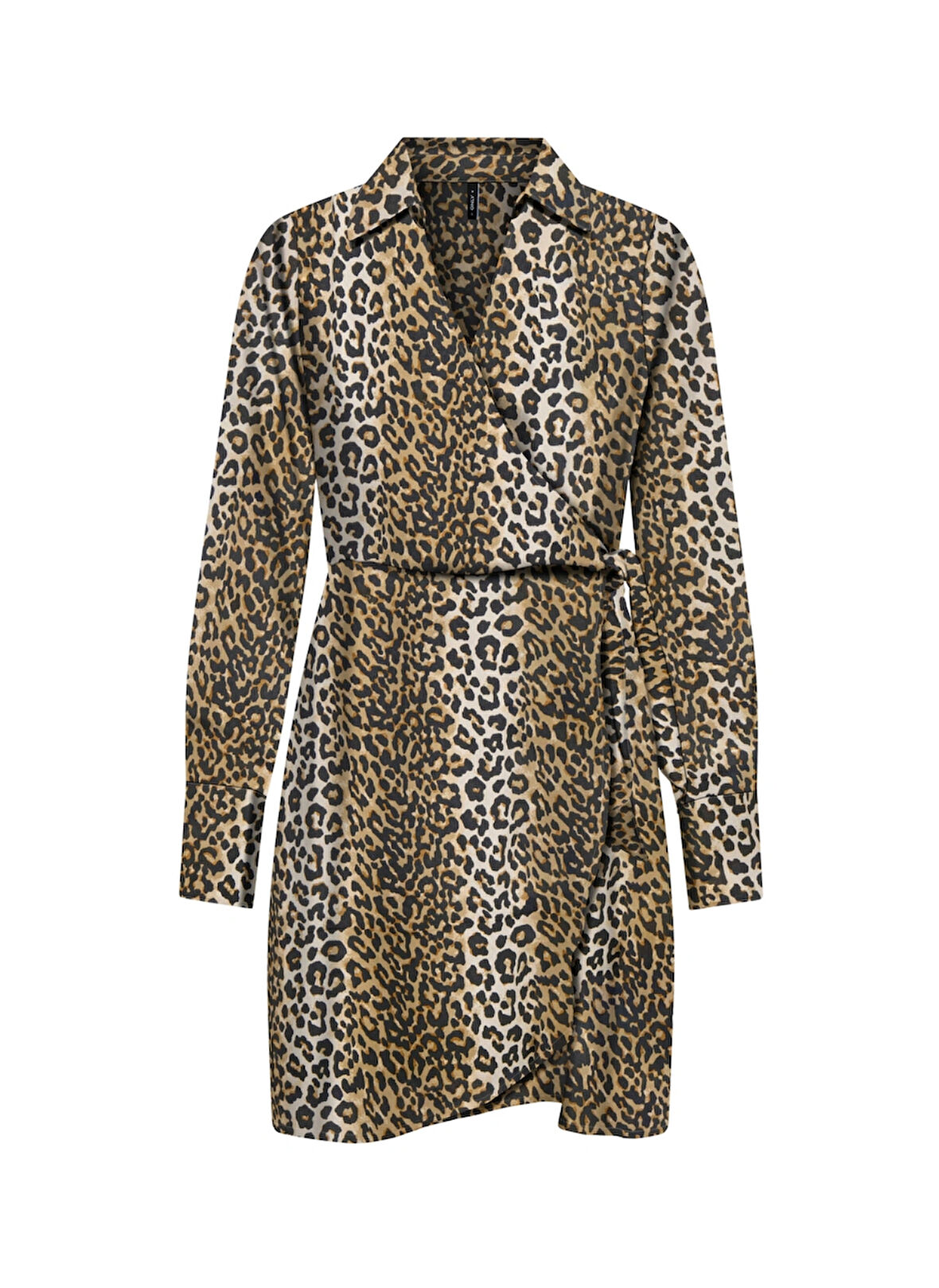 Only Gömlek Yaka Baskılı Açık Kahve Standart Kadın Elbise ONLJANE LIFE L/S ISA DRESS PTM