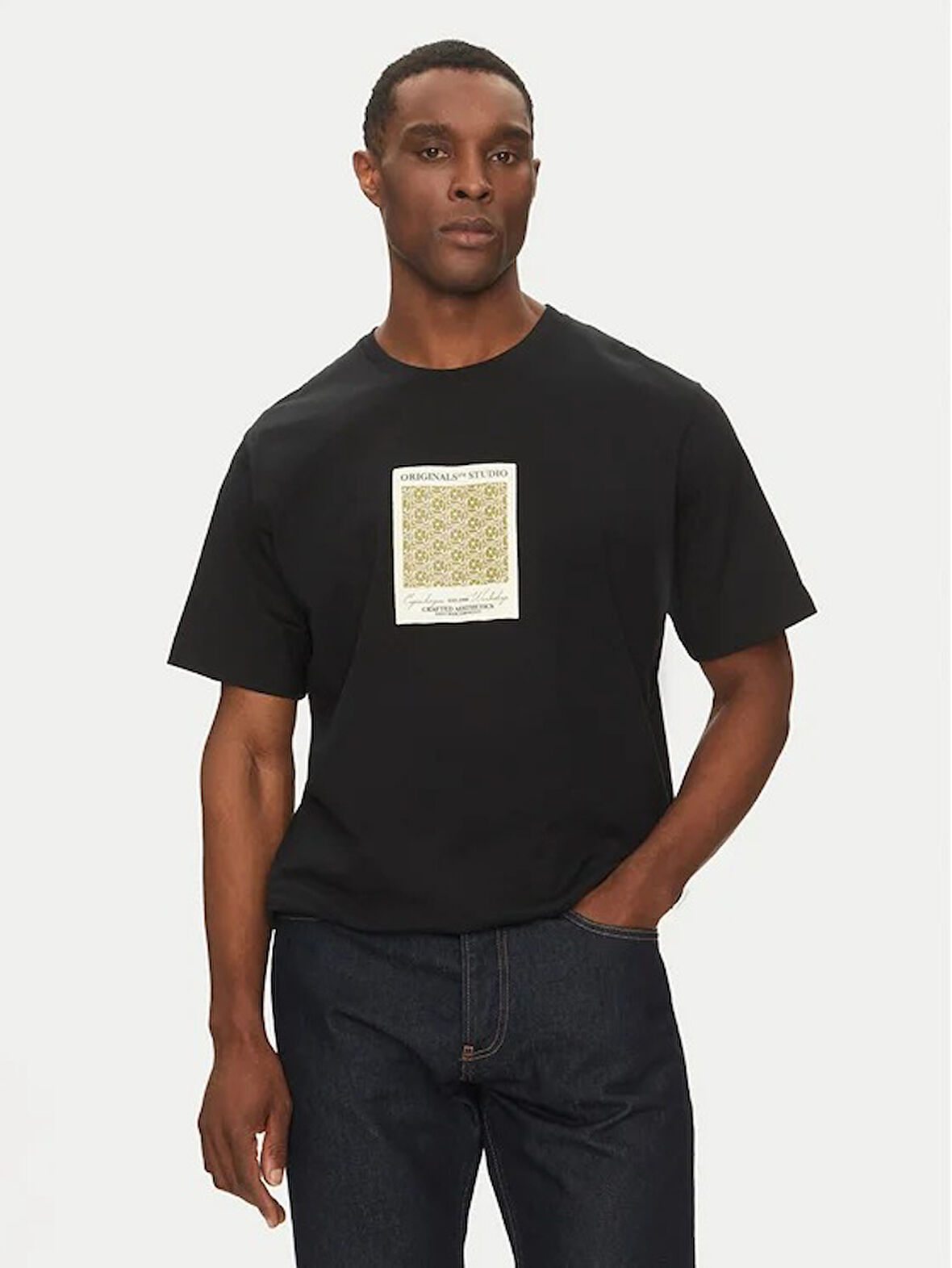 Jack&Jones Jorislington Aop Front Tee Ss Crew Neck Erkek T-shirt 12273019