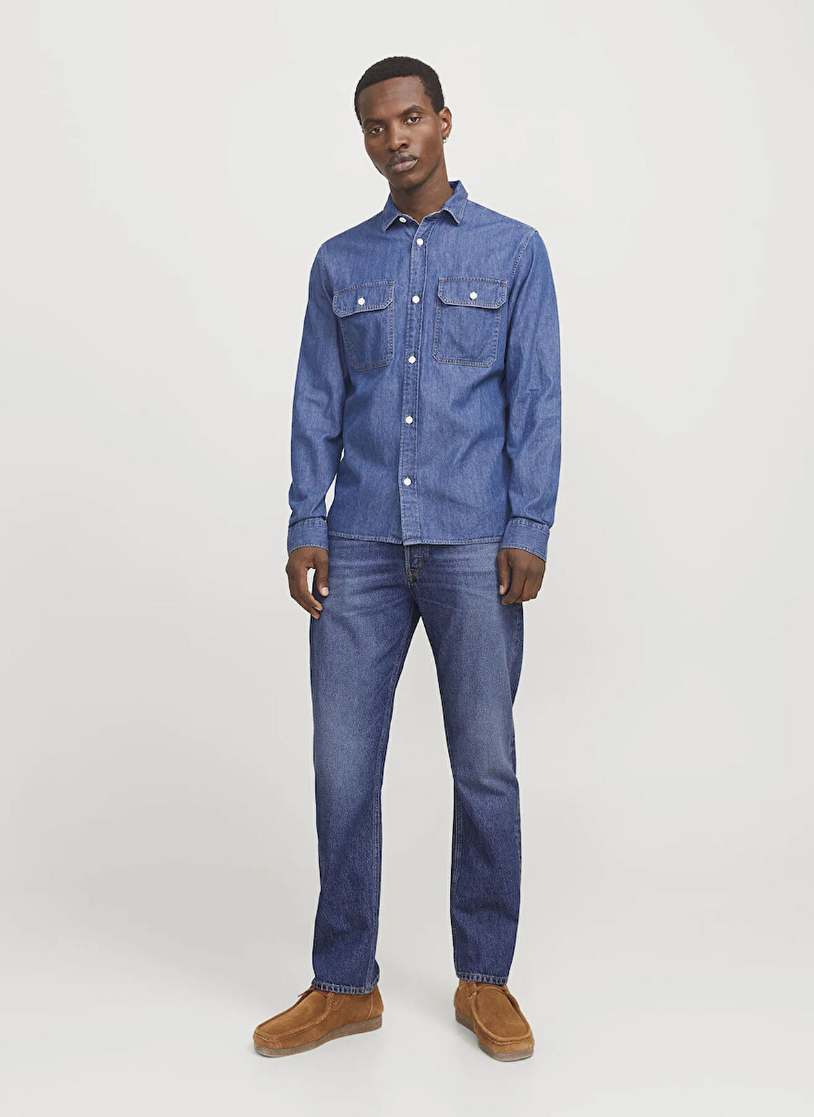 Jack & Jones Yüksek Bel Rahat Erkek Denim Pantolon 12269528_JJICHRIS JJORIGINAL SBD 63