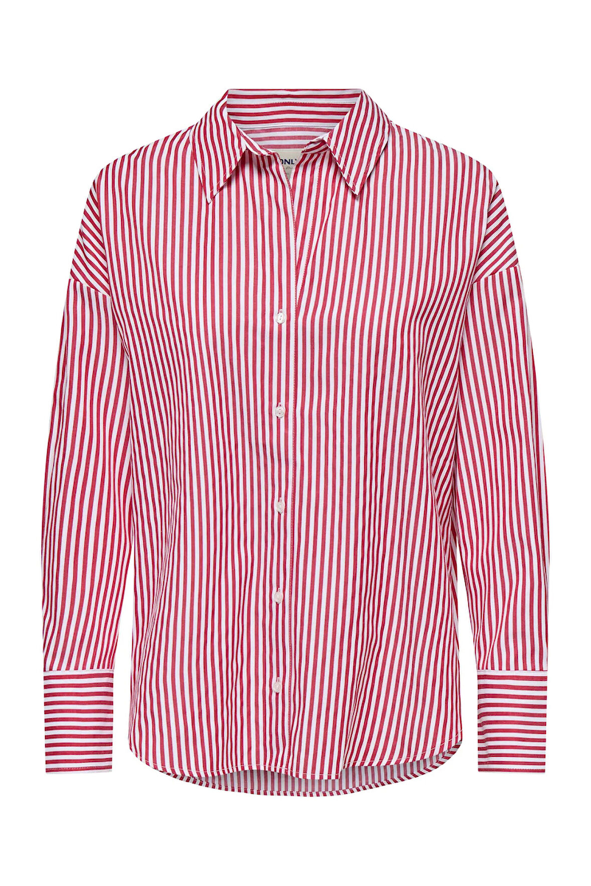 Only Kadın Onloregon Uzun Kollu Regular Fit Gömlek 15314330 Kırmızı