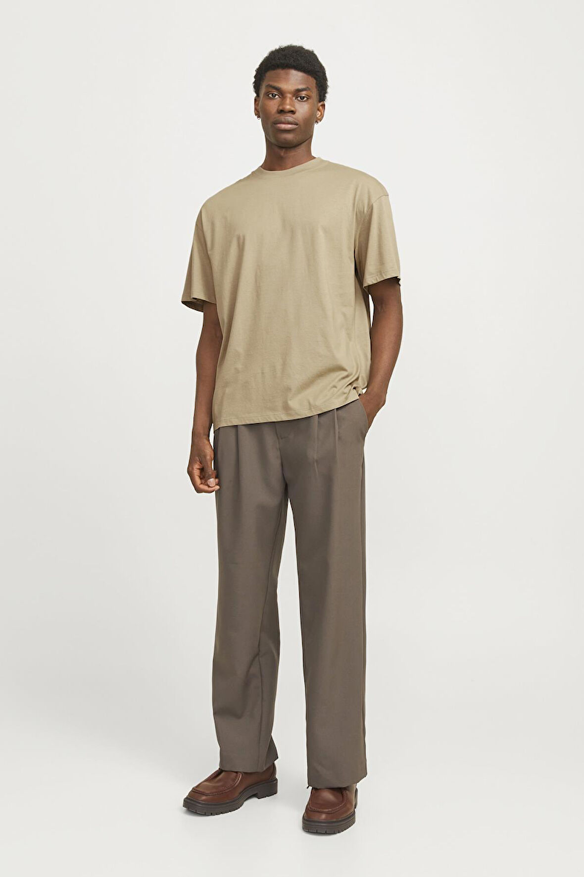 JJEBRADLEY TEE SS O-NECK NOOS KOYU BEJ12249319