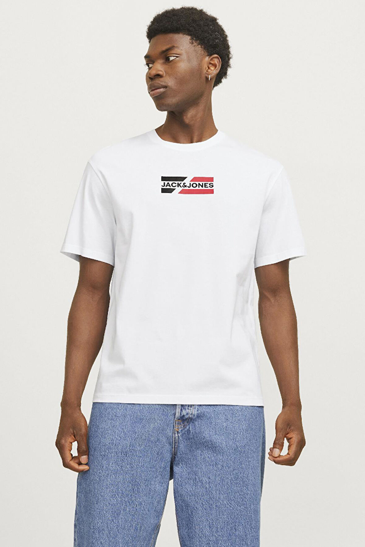 Jack & Jones JJCORP Erkek  Beyaz Tişört