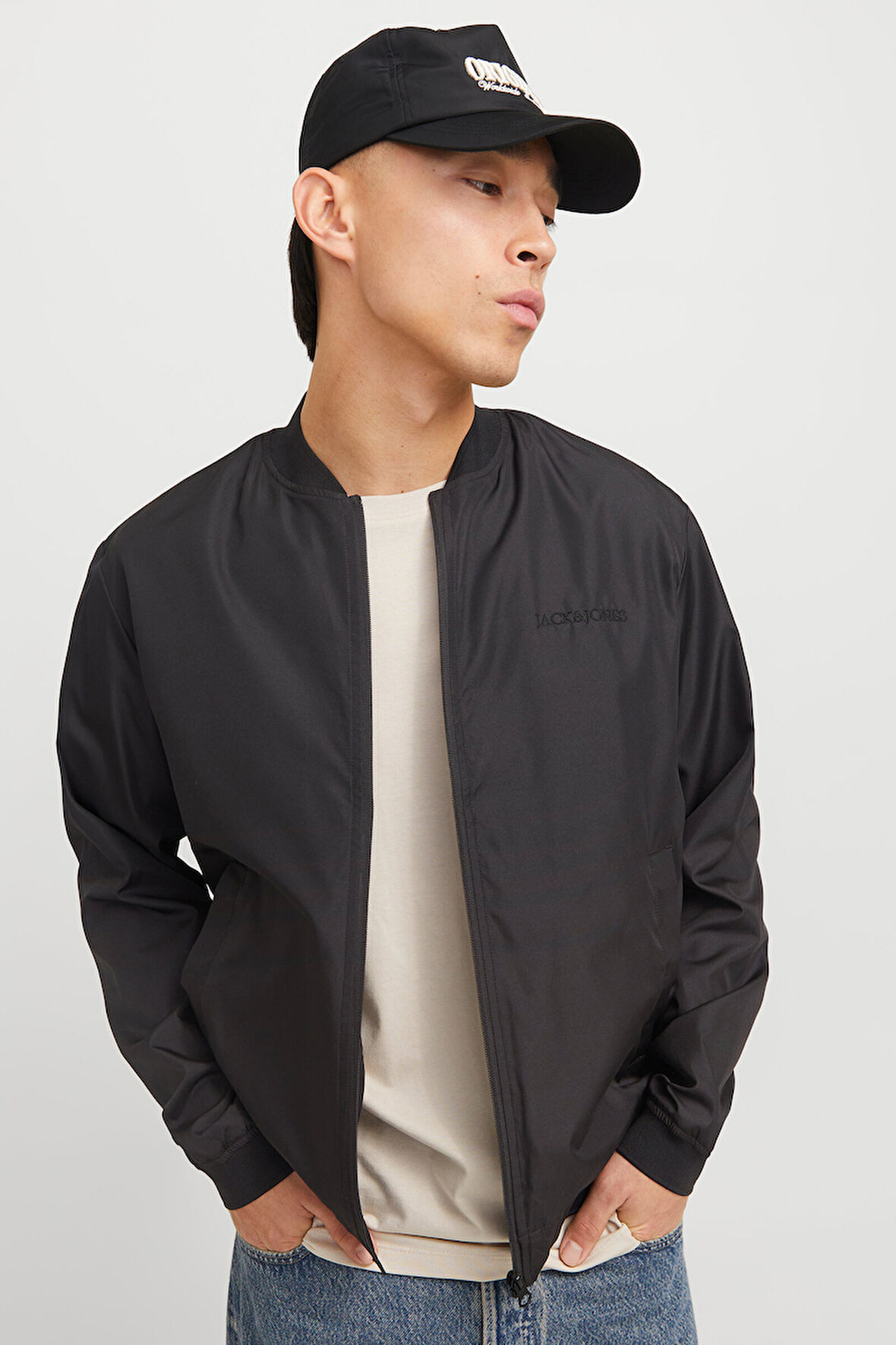 Jack & Jones Erkek Jjzack Bomber Ceket 12269097 Siyah
