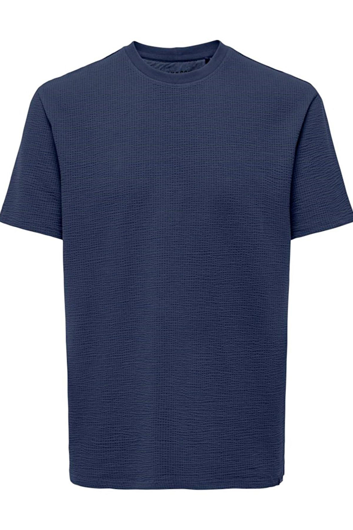 ONSKIAN LIFE REG SEERSUCKER SS TEE NOOS LACİVERT