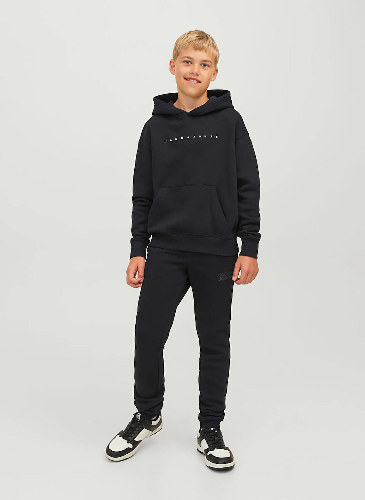 Jack & Jones Lastikli Paça Siyah Erkek Çocuk Eşofman Altı 12179798