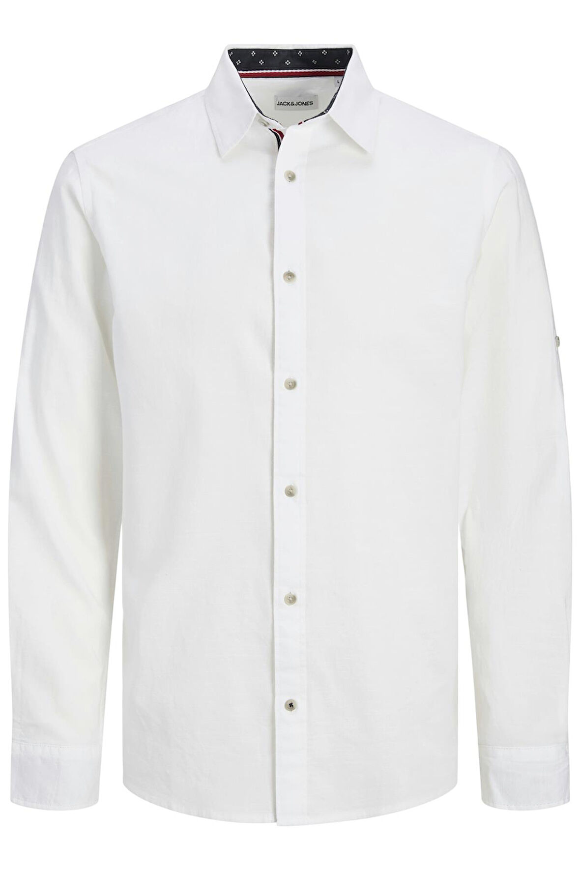 JJPIERRE SLUB DETAIL SHIRT LS BEYAZ