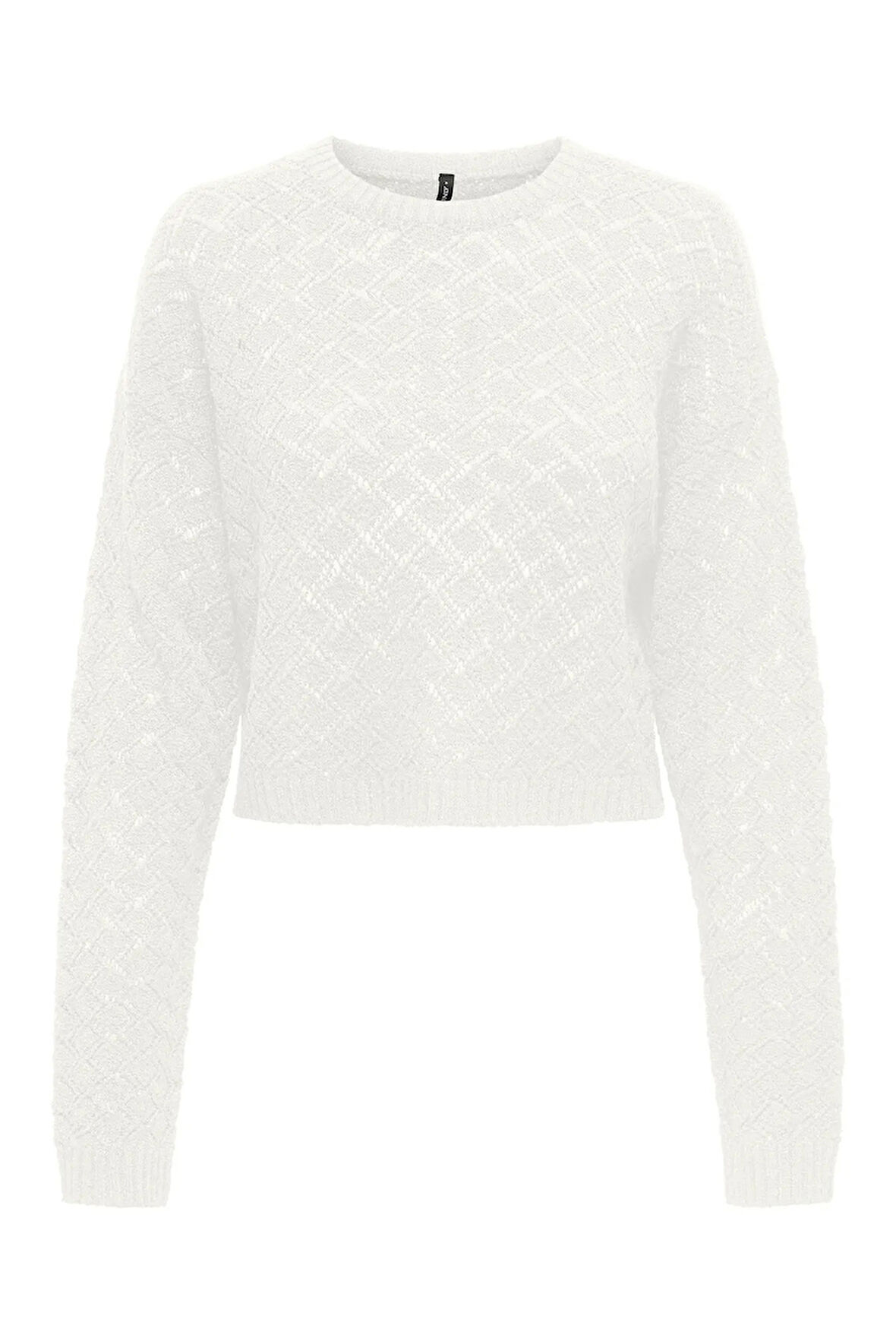 Only Kadın Onlmıamı Bisiklet Yaka Uzun Kollu Örme Kazak 15335109 Ekru