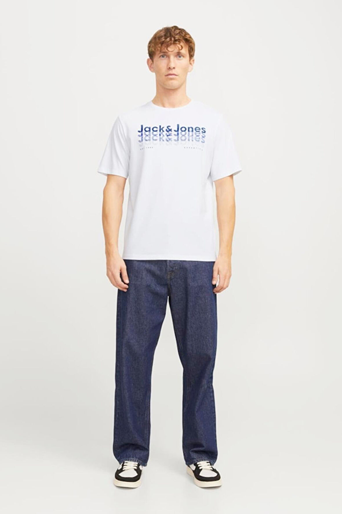 JJTEX TEE SS CREW NECK BEYAZ