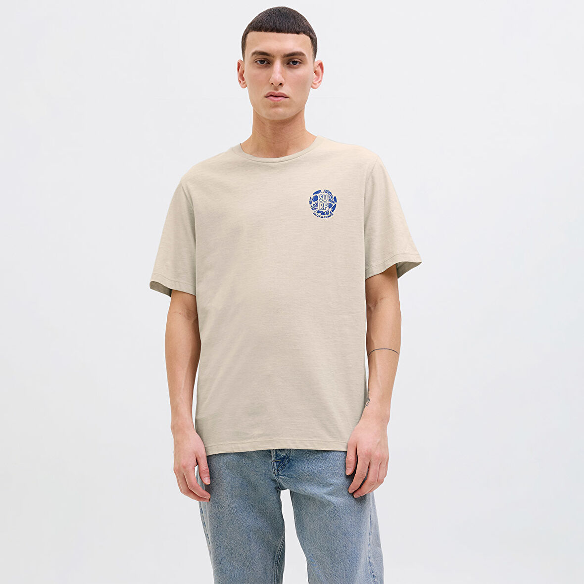 Jack Jones Tişört One Color Summer Crew Neck