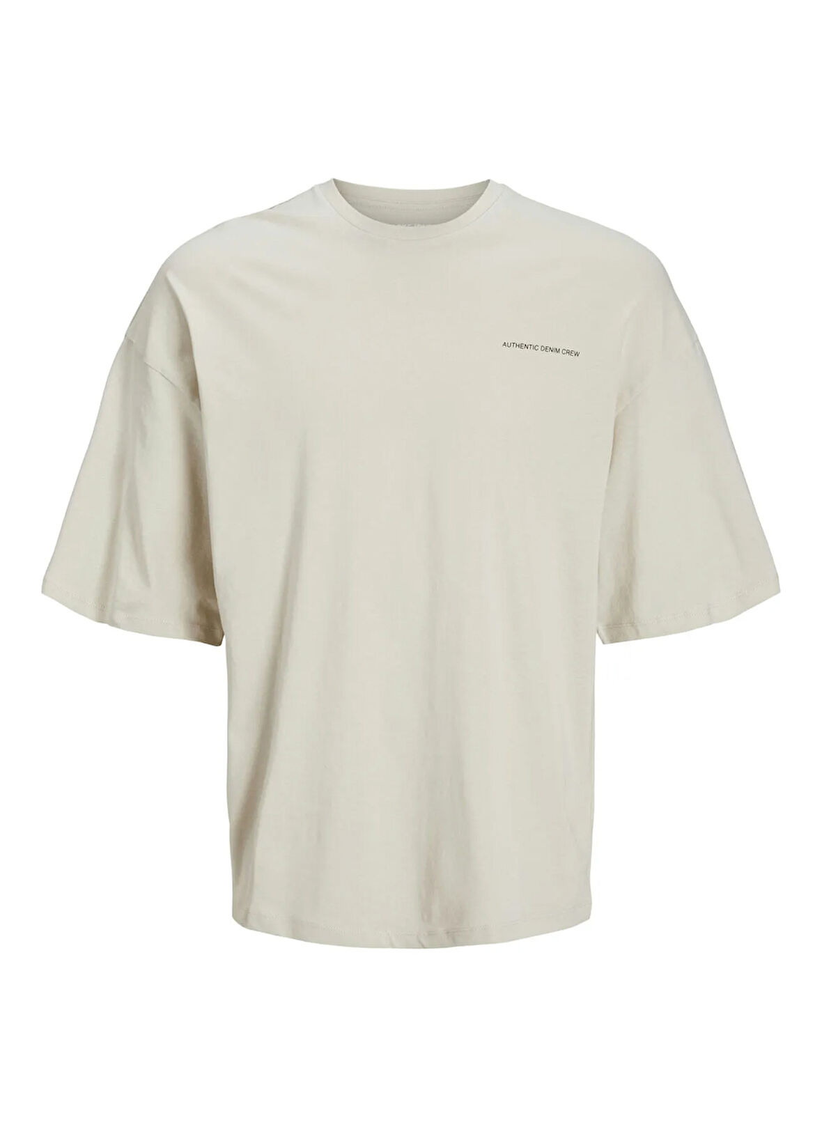 Jack & Jones Bisiklet Yaka Bej Erkek T-Shirt 12273506_JJALMOS TEE SS CREW NECK