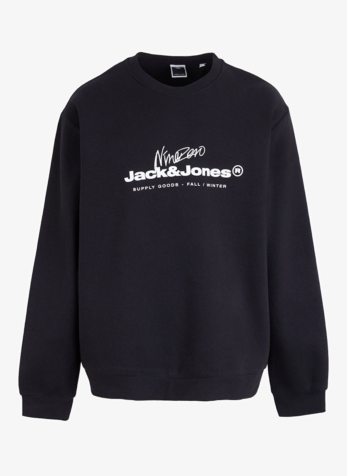 Jack & Jones Bisiklet Yaka Siyah Erkek Sweatshırt EXC 12275174_JCOTABI SWEAT CREW NEC
