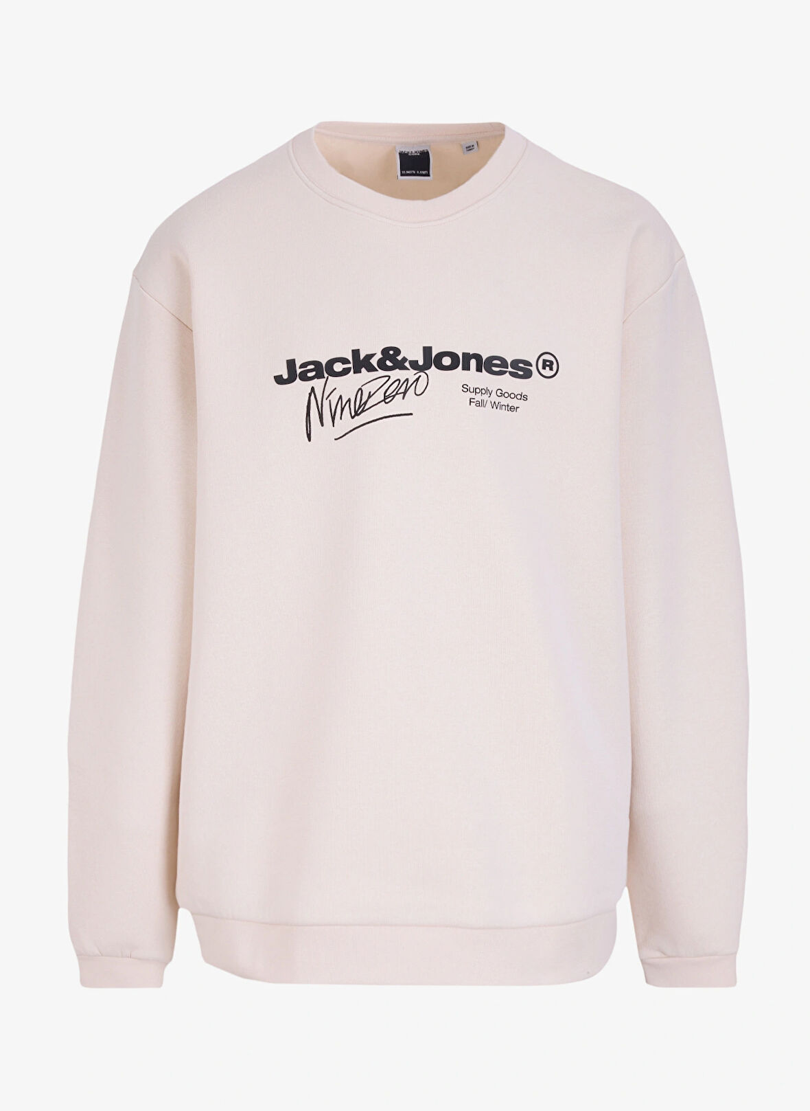 Jack & Jones Bisiklet Yaka Ekru Erkek Sweatshırt EXC 12275174_JCOTABI SWEAT CREW NEC
