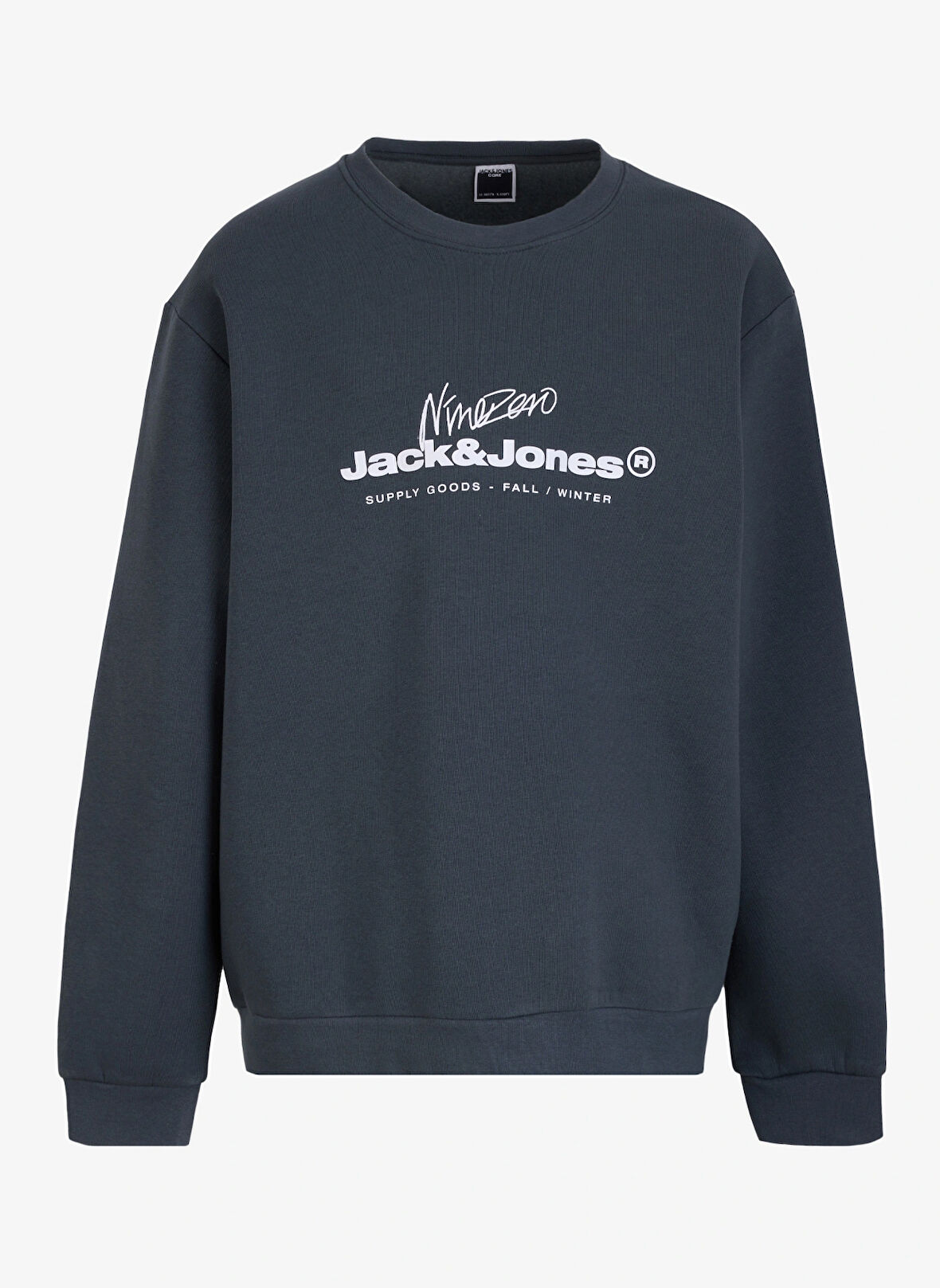 Jack & Jones Bisiklet Yaka Gri Erkek Sweatshırt EXC 12275174_JCOTABI SWEAT CREW NEC