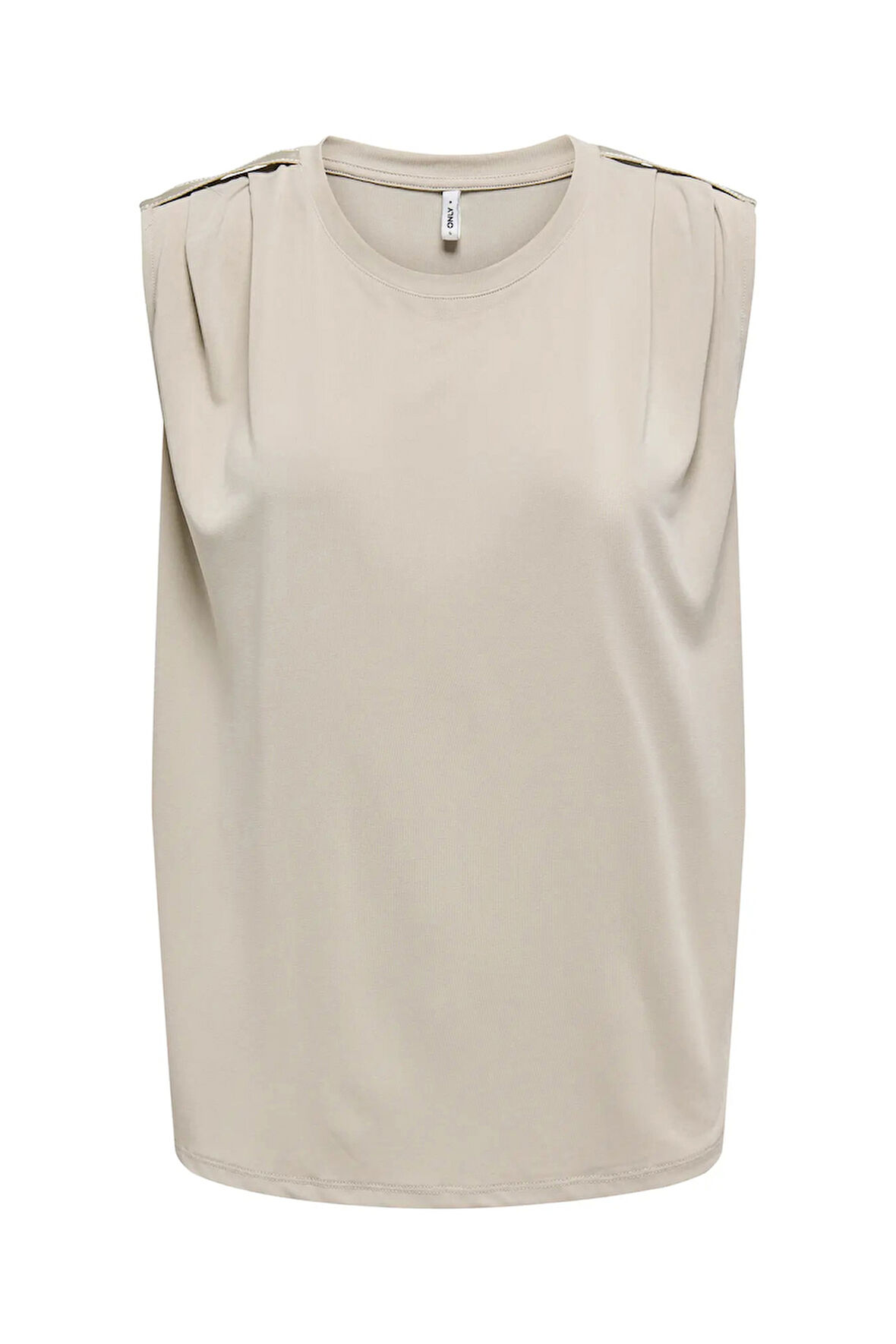 Only Kadın Onlfree Regular Fit Kolsuz Bluz 15290313 Bej