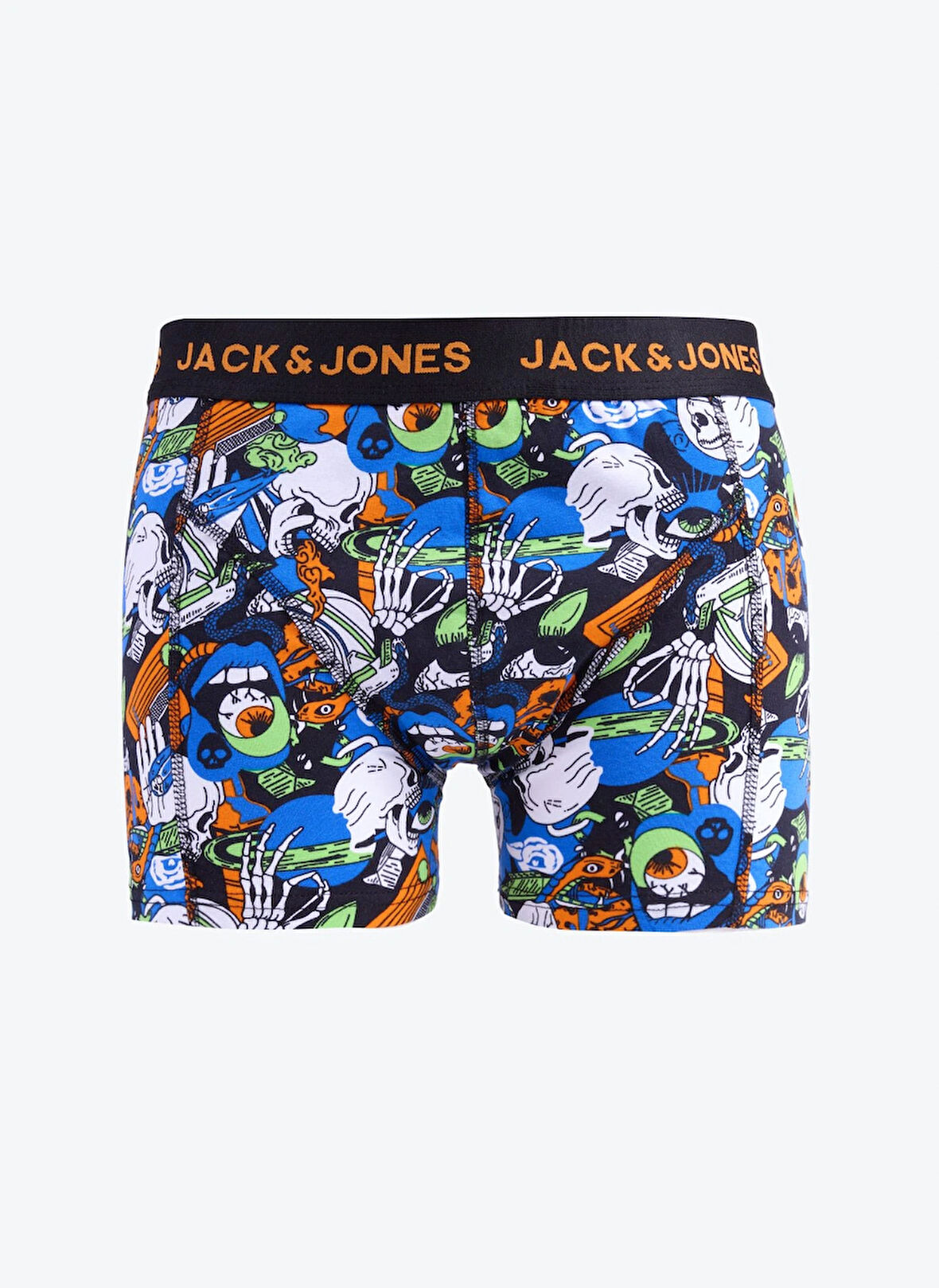 Jack & Jones Siyah Erkek Boxer 12276151_JACSPACE SKULL TRUNK TRY