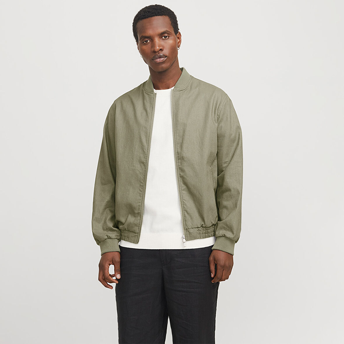 Jack Jones Ceket Blaleister Linen Blend Bomber
