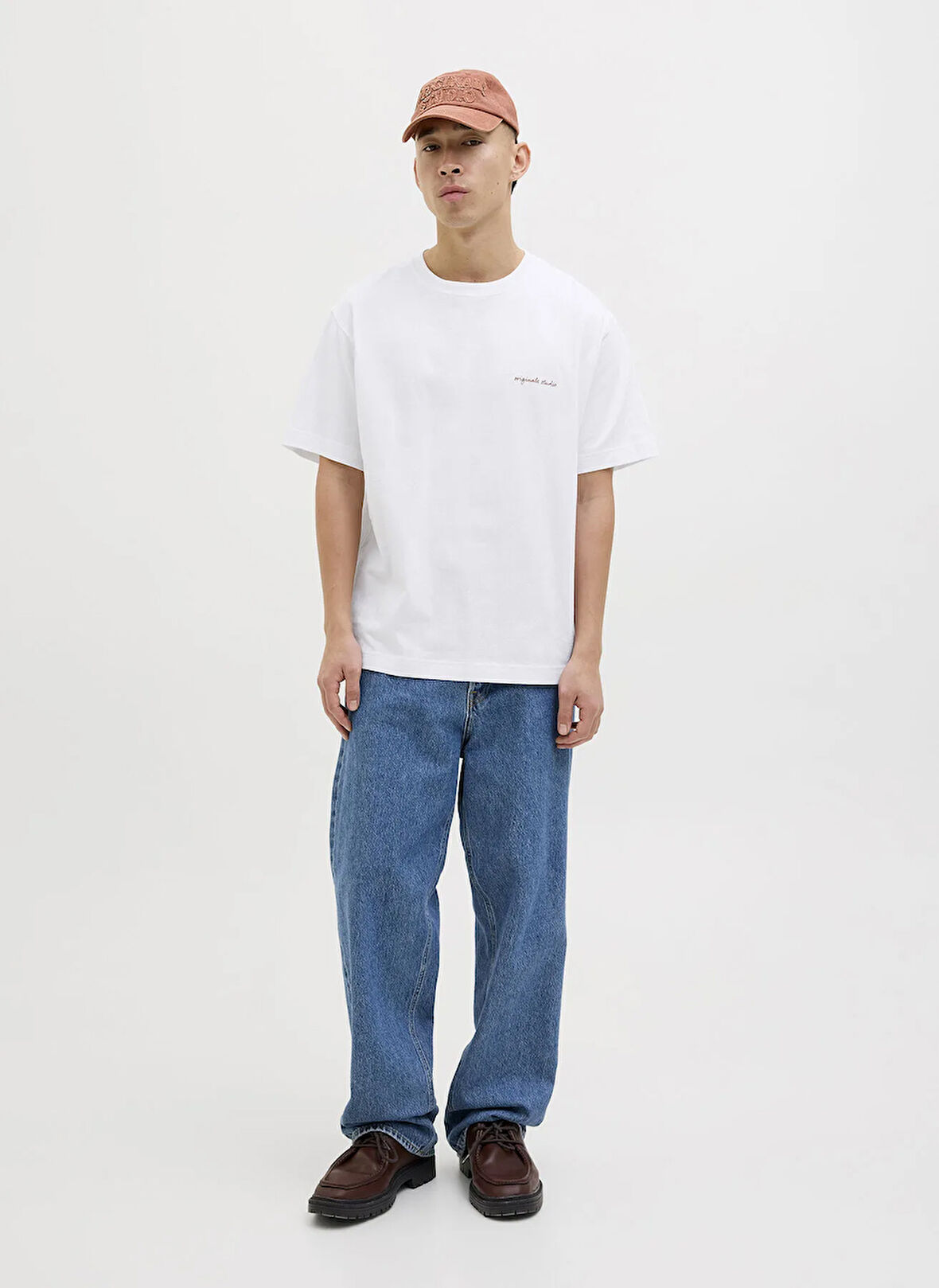 Jack & Jones Bisiklet Yaka Beyaz Erkek T-Shirt 12273388_JORMARRAKESH SKETCH TEE SS