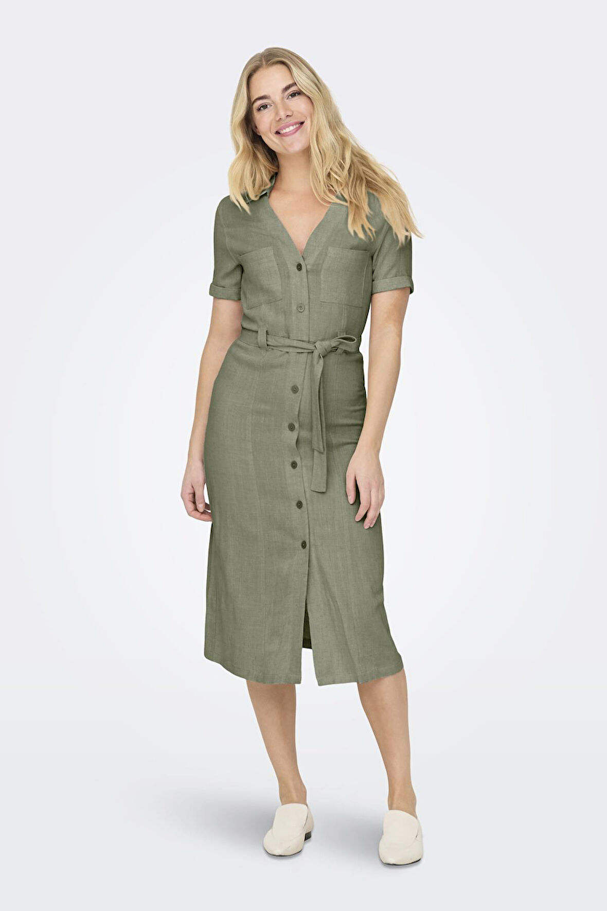 ONLSIESTA SS LIN BL SHIRT DRESS PNT NOOS 