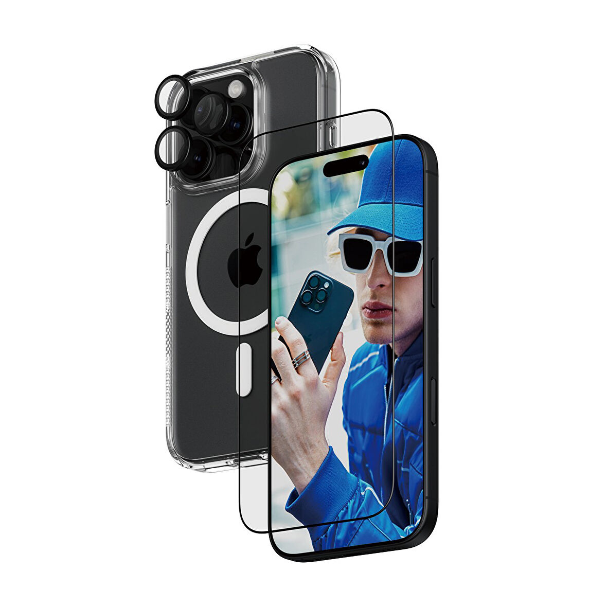 PanzerGlass iPhone 16 Pro 3 in 1 Bundle Ekran & Kamera Koruyucu & Kılıf