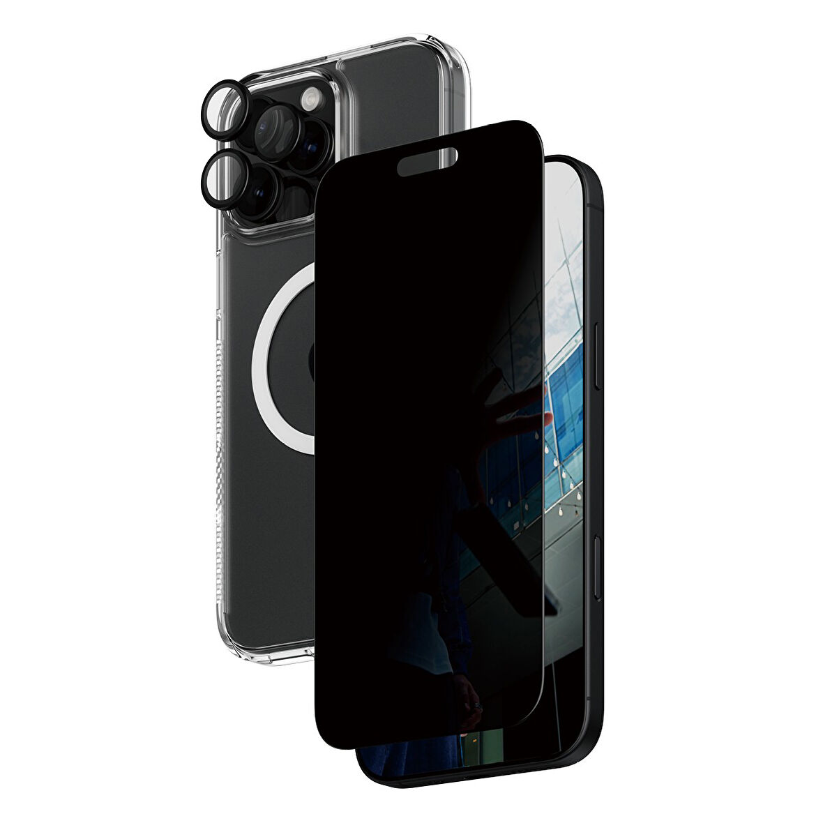 PanzerGlass iPhone 16 Pro Max 3 in 1 Privacy Bundle Ekran & Kamera Koruyucu & Kılıf