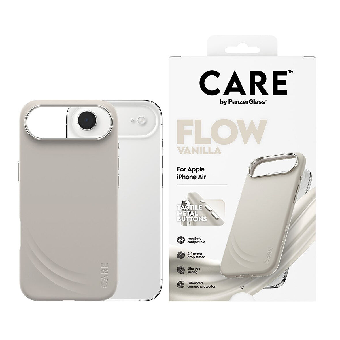 CARE by PanzerGlass® iPhone Air FLOW Kılıf Vanilya | MagSafe  
