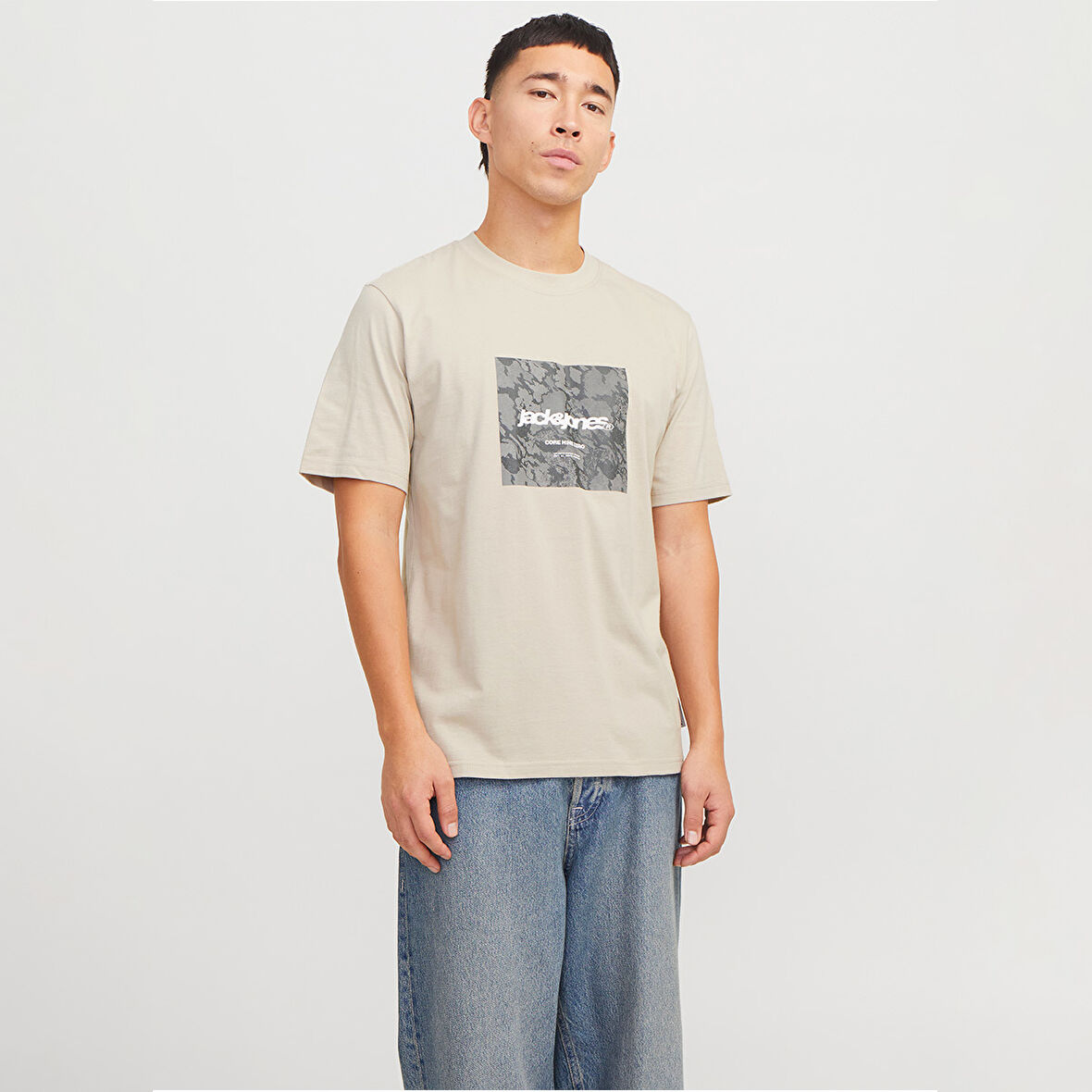 Jack Jones Tişört Tarmac Camo Front Crew Neck