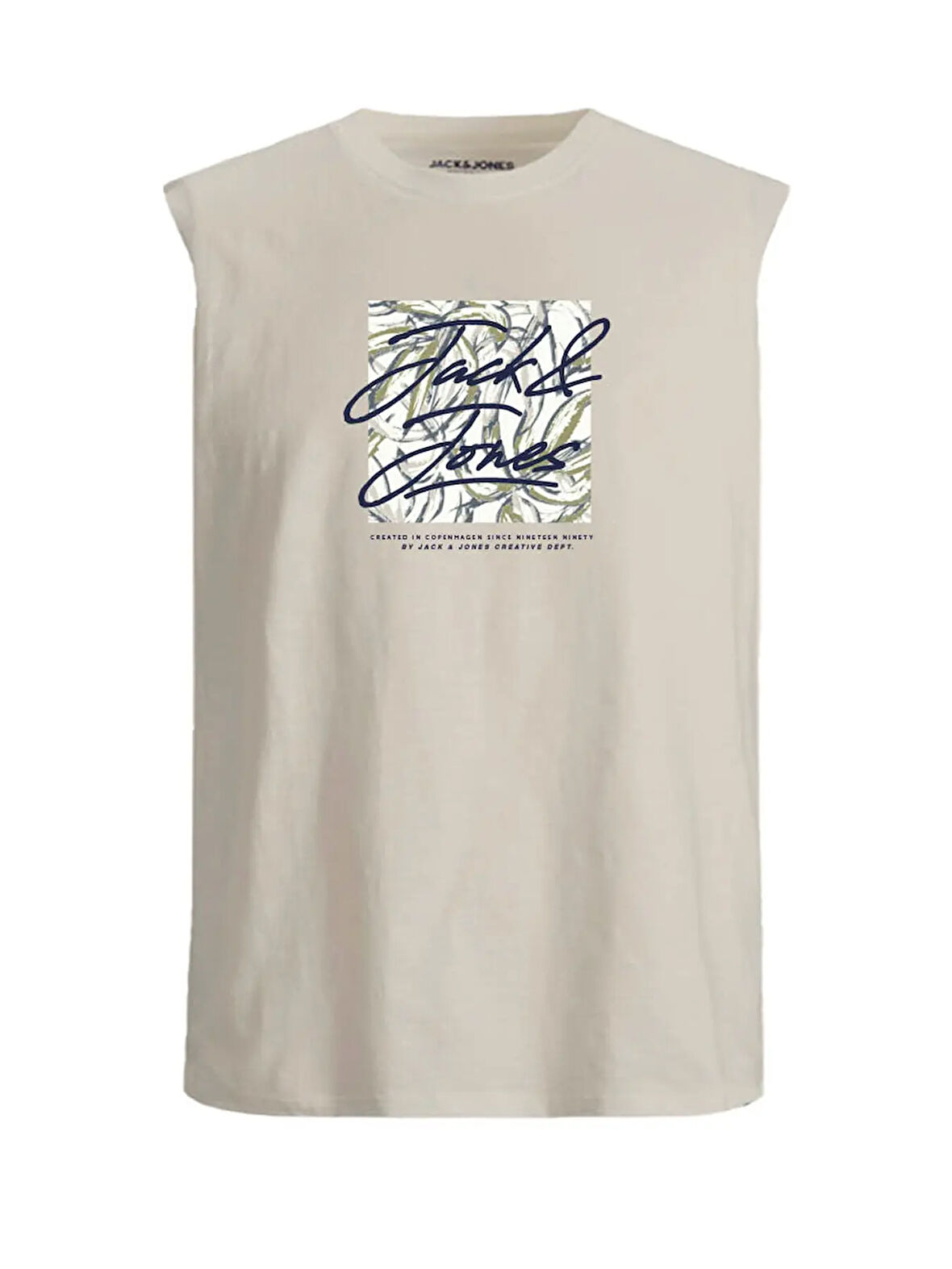 Jack & Jones Erkek Regular Fit Kolsuz Baskılı T-shirt - 12277942