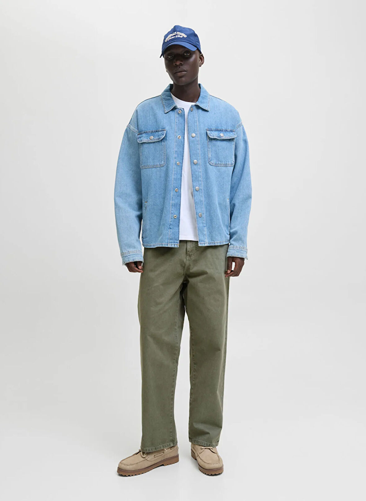 Jack & Jones Normal Bel Geniş Fit Yeşil Erkek Denim Pantolon 12270838_JPSTALEX JJORIGINAL 017 ST