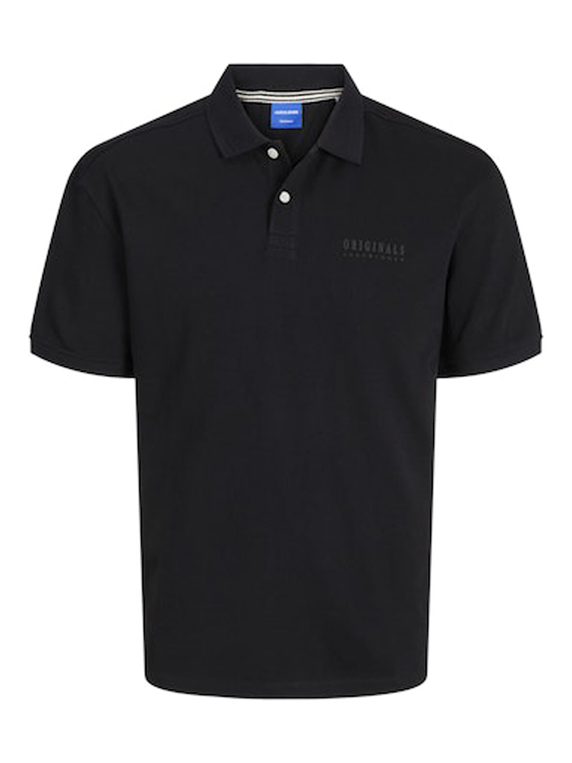 Jack Jones Erkek Jorfrederiksberg  Polo Yaka Siyah Tişört 12278511