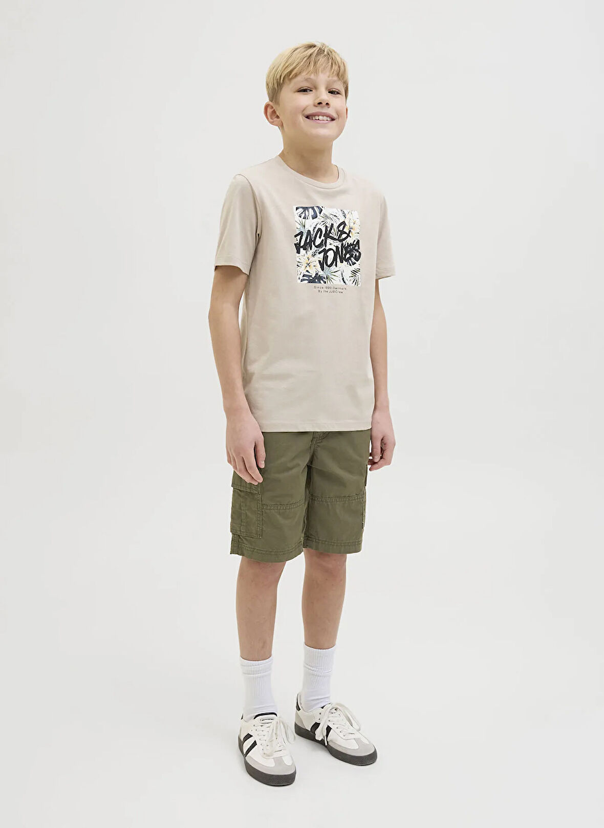 Jack & Jones Normal Bel Normal Haki Erkek Çocuk Şort 12274580
