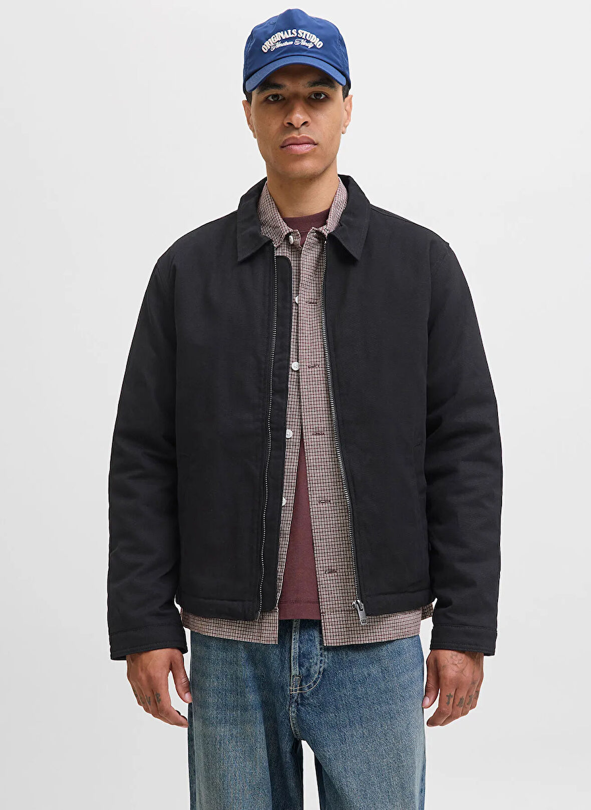 Jack & Jones Siyah Erkek Mont 12278797_JJEDOVER WORKER JACKET NOO
