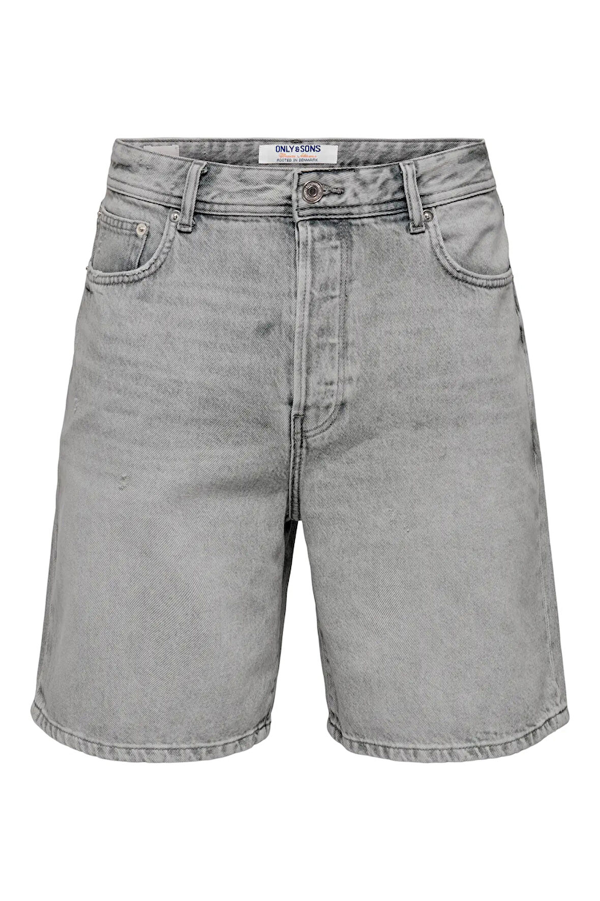 Only & Sons Erkek Onsfade Rahat Kalıp Jean Şort 22033157 Gri