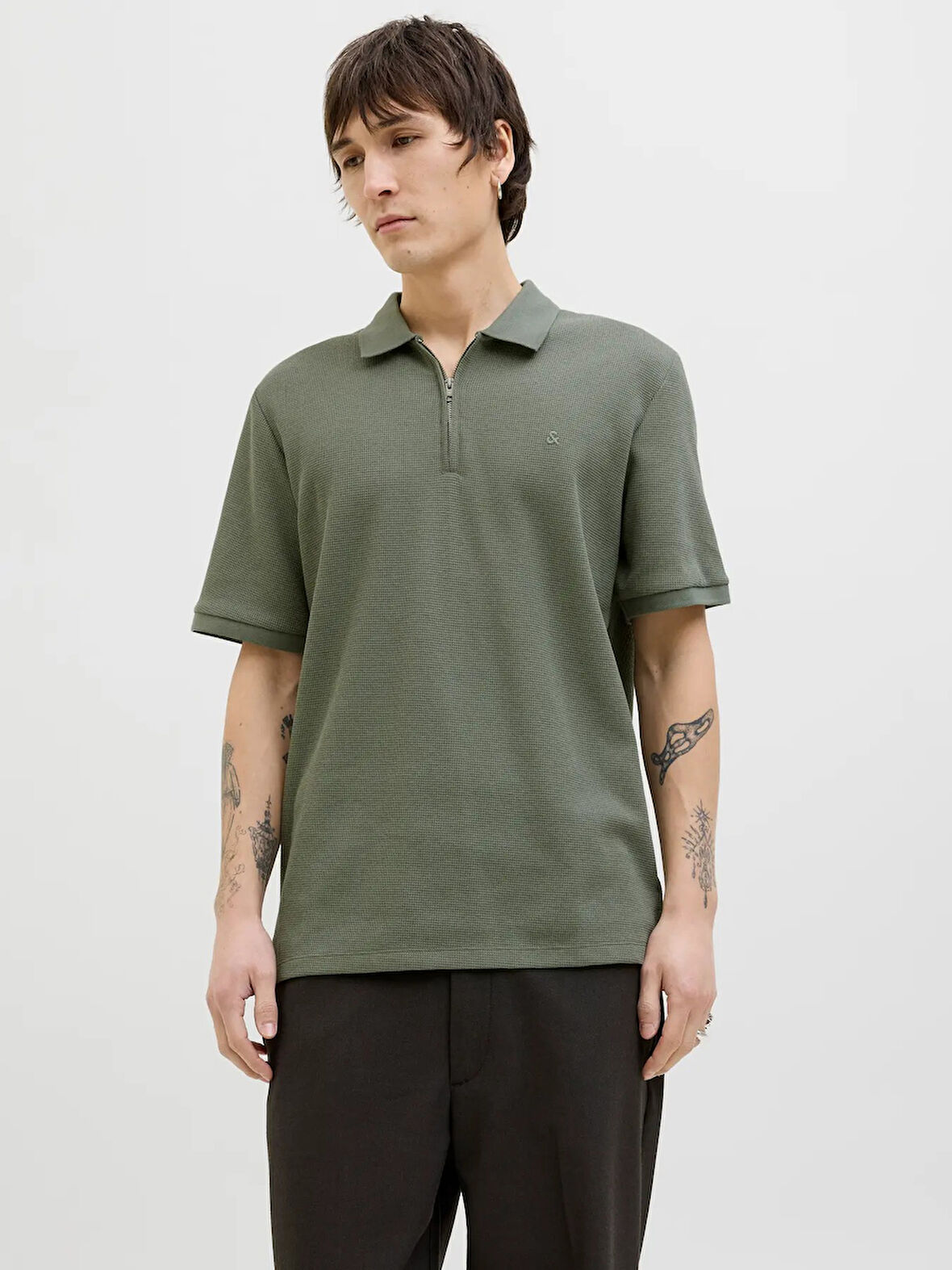 Jack&Jones Jjeaustin Zip Erkek Polo T-shirt 12279177