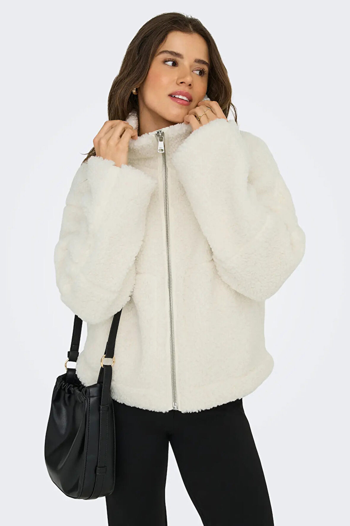 Only Kadın Onlaspen Kaz Tüyü Dolgulu Tedy Mont 15349400 Ekru