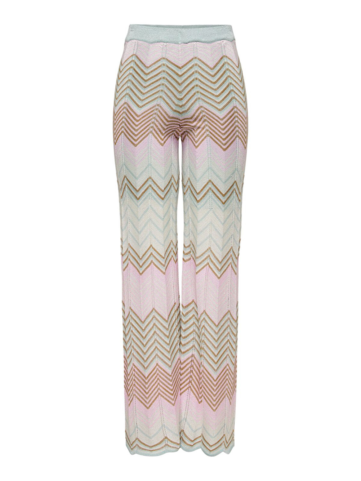 ONLALVIRA LIFE MW GLITTER PANT KNT Kadın Gri Pantolon - 4787778