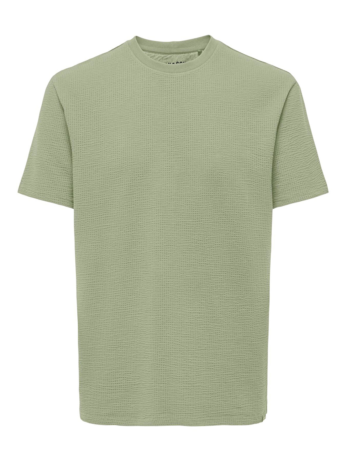 ONSKIAN LIFE REG SEERSUCKER SS TEE NOOS AÇIK YEŞİL