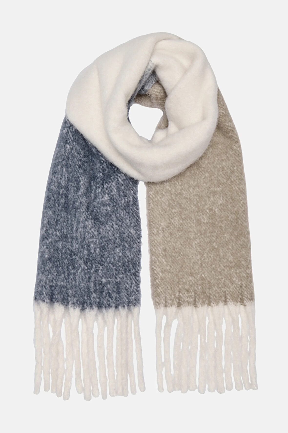 Only Kadın Onlbonnıe Püskül Detaylı Yumuşak Dokulu Atkı 15298453 Mavi