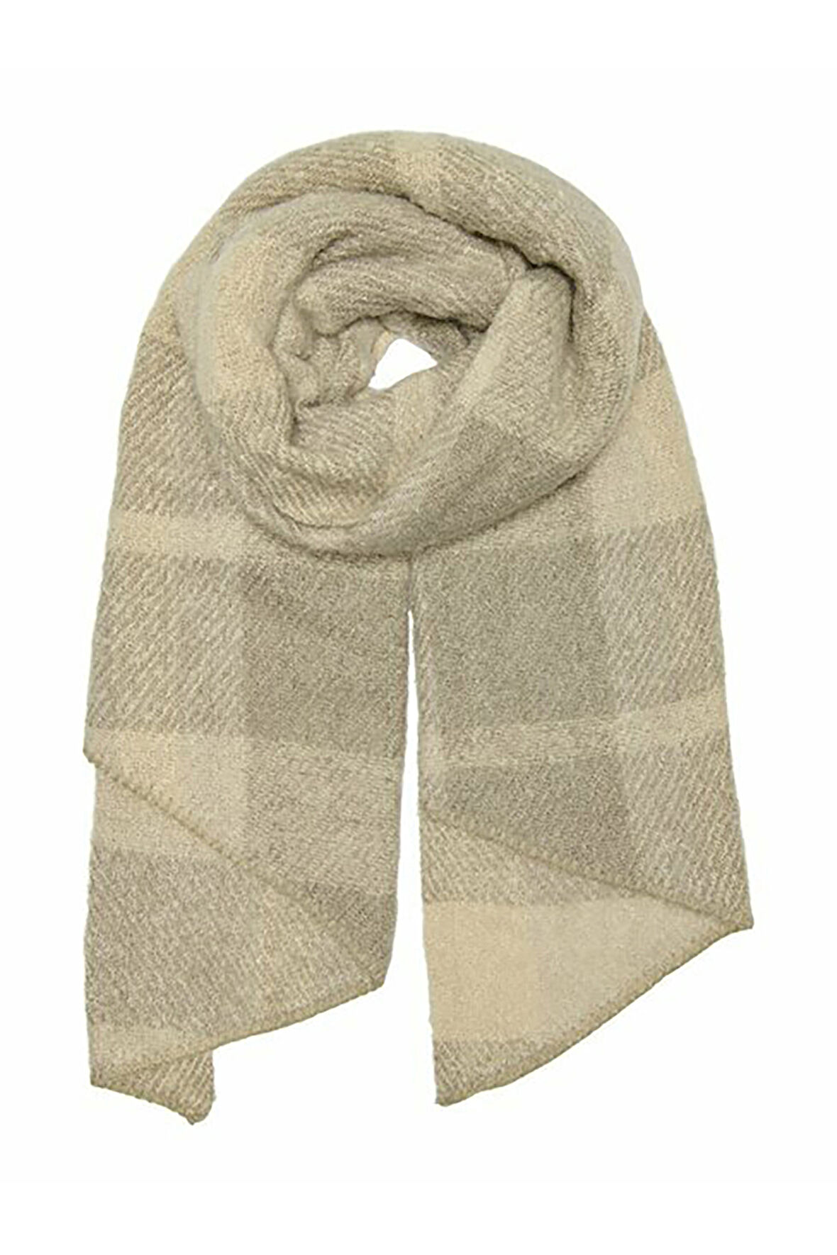 Only Kadın Onllıma Desenli Yumuşak Dokulu Atkı 15297979 Bej