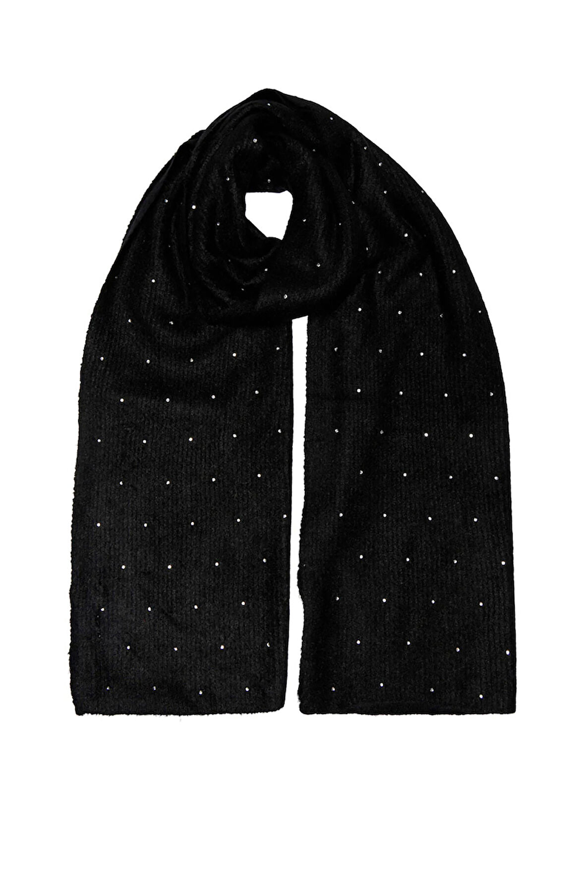 Only Kadın Onlkatherıne Taş Detaylı Yünlü Atkı 15349814 Siyah