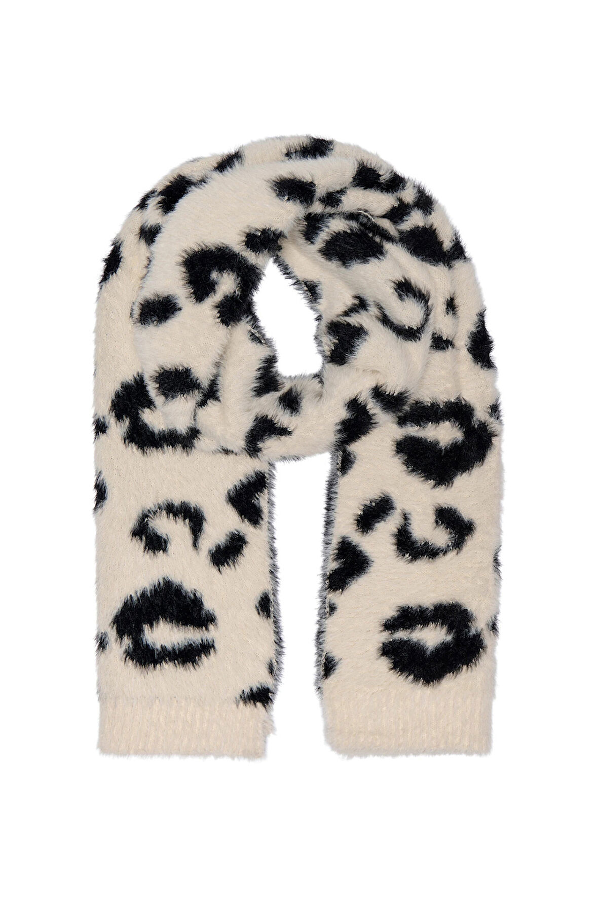 Only Kadın Onlbeatrız Yumuşak Dokulu Atkı 15349823 Siyah-Leopar