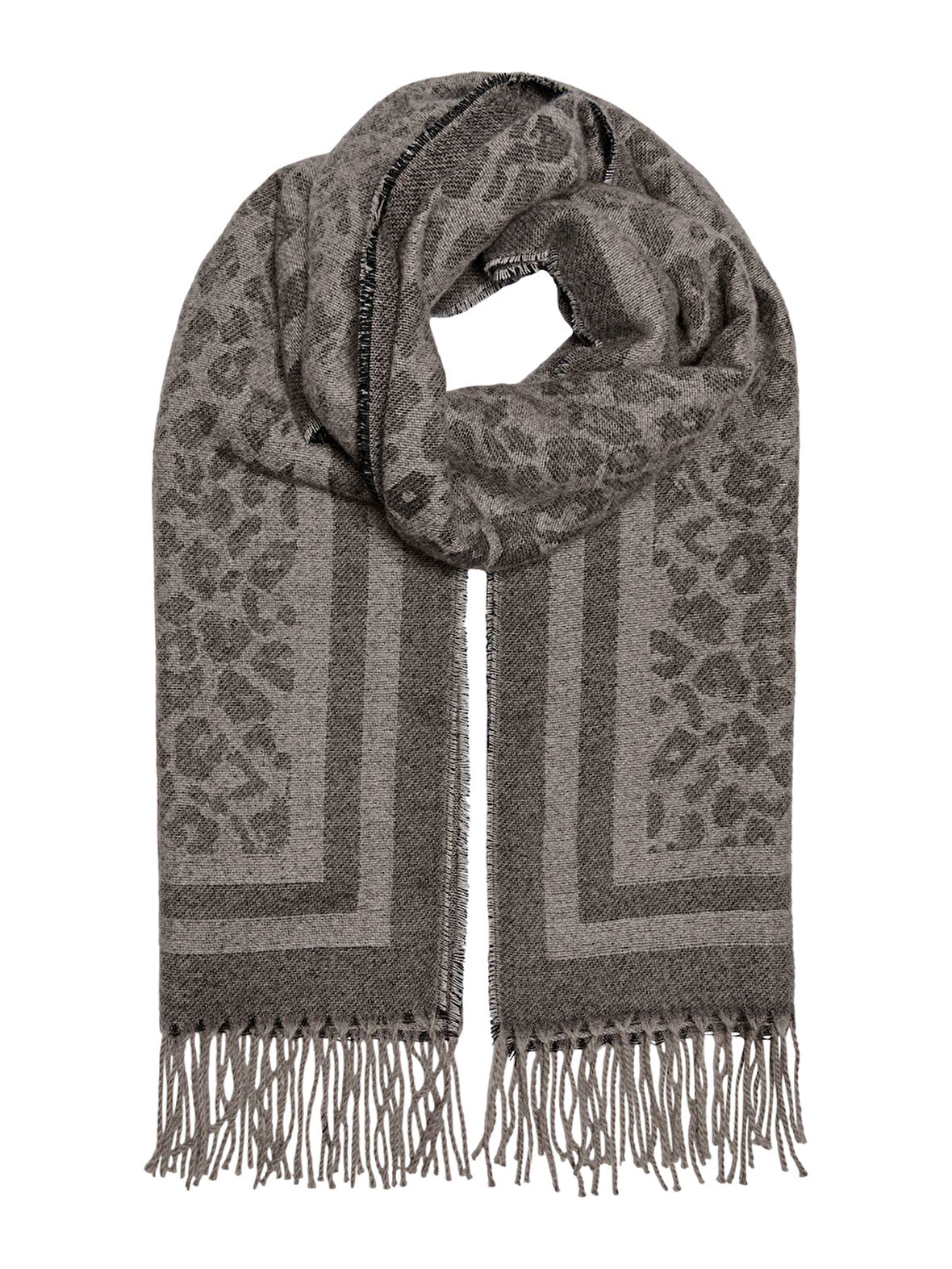 ONLCLARISA ANIMAL SOFT SCARF CC Kadın Kahverengi Atkı - 15350130