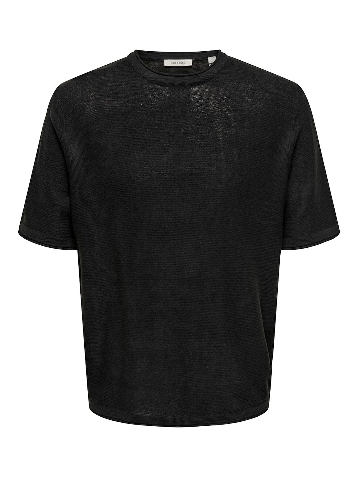 ONSKALMAR RLX 12 SS CREW KNIT  Siyah Kazak - 22033561