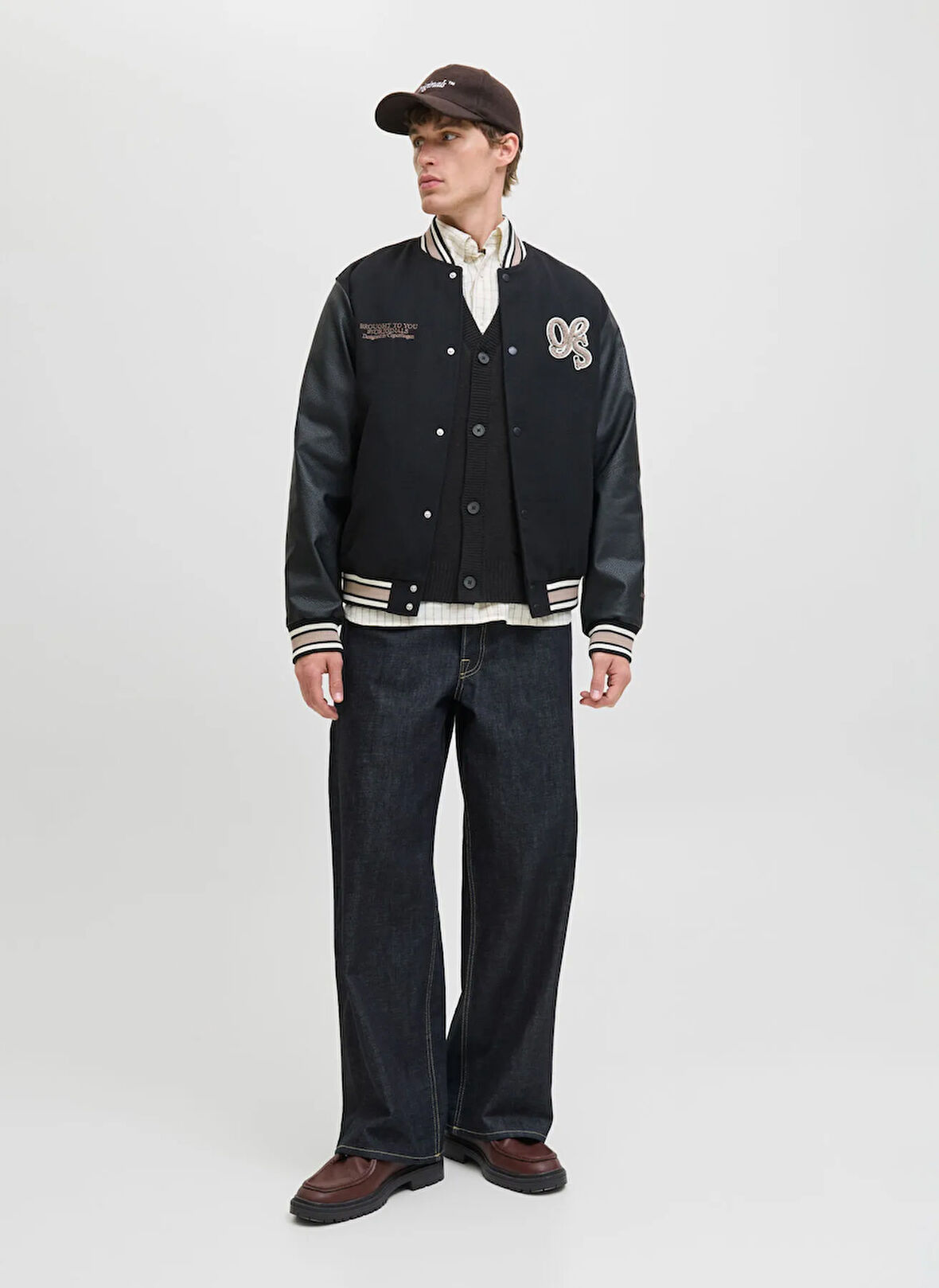 Jack & Jones V Yaka Bol Kesim Siyah Erkek Kazak 12282732_JORNORREBRO KNIT CARDIGAN