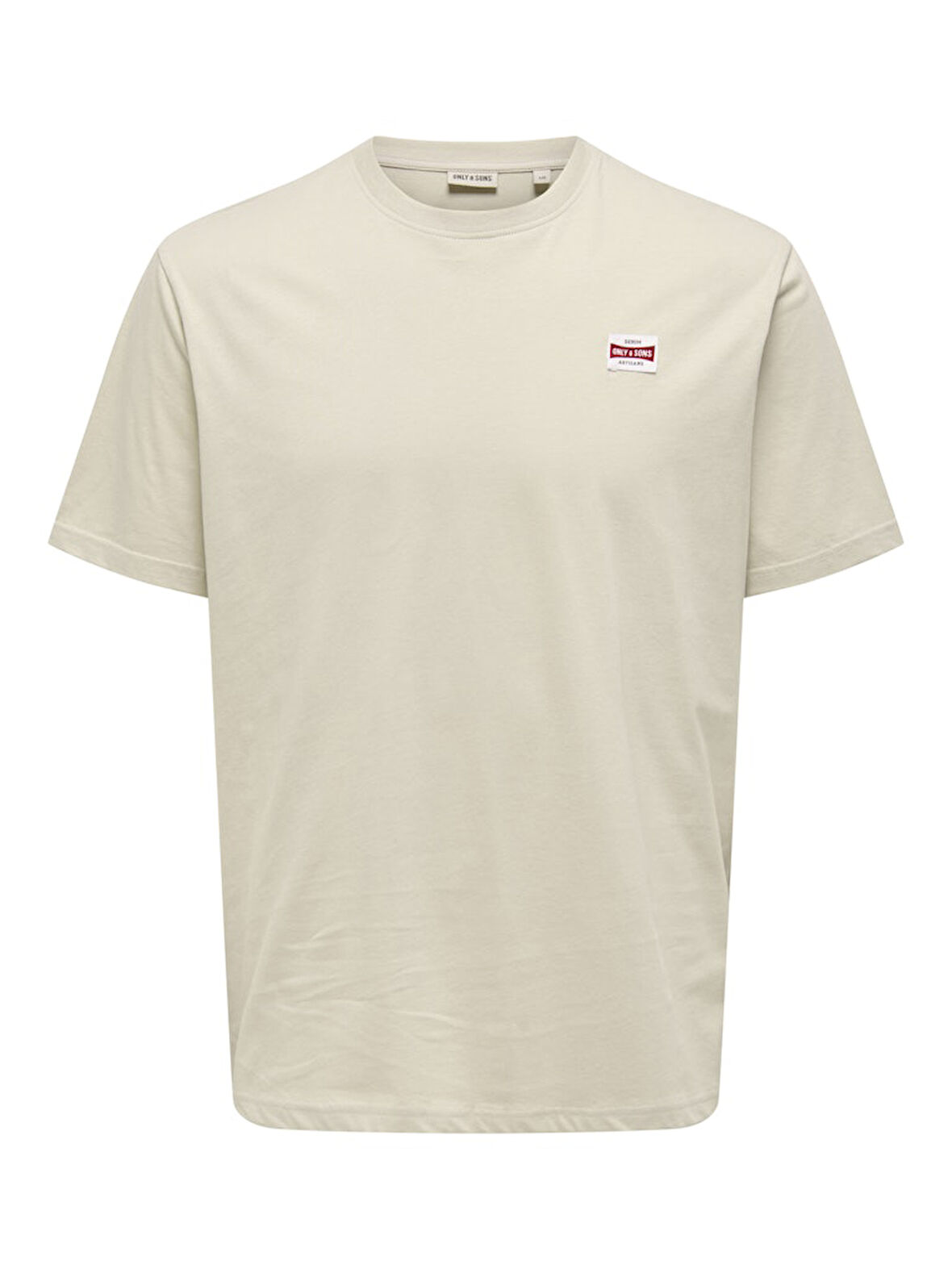 Only & Sons Erkek Yuvarlak Yaka Regular Fit Bej T-Shirt - 22033190