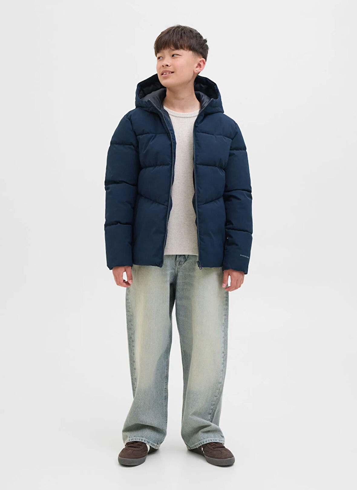 Jack & Jones Lacivert Erkek Çocuk Şişme Mont 12283847