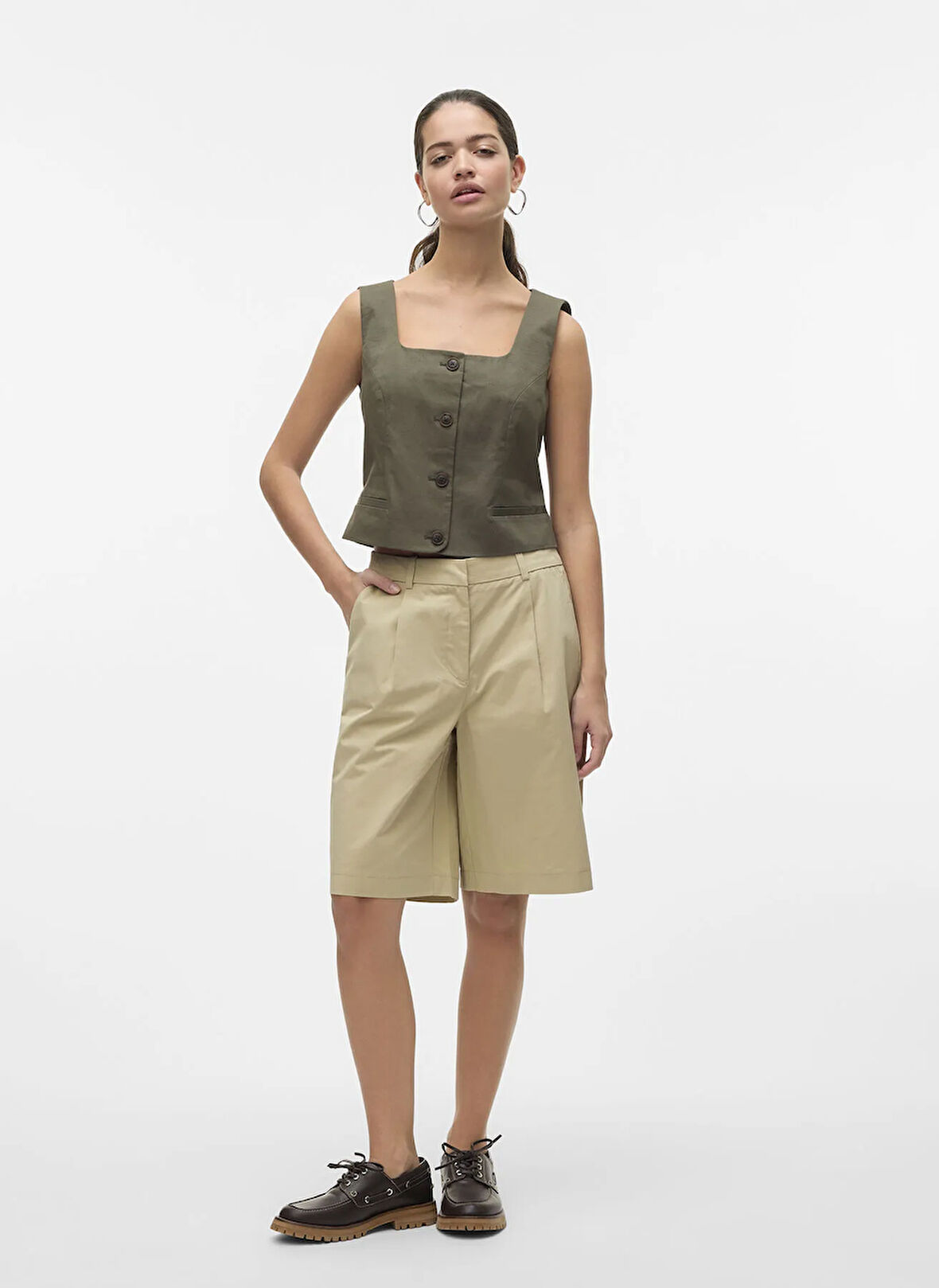 Vero Moda Yeşil Kadın Yelek VMCHIRA SL WAISTCOAT