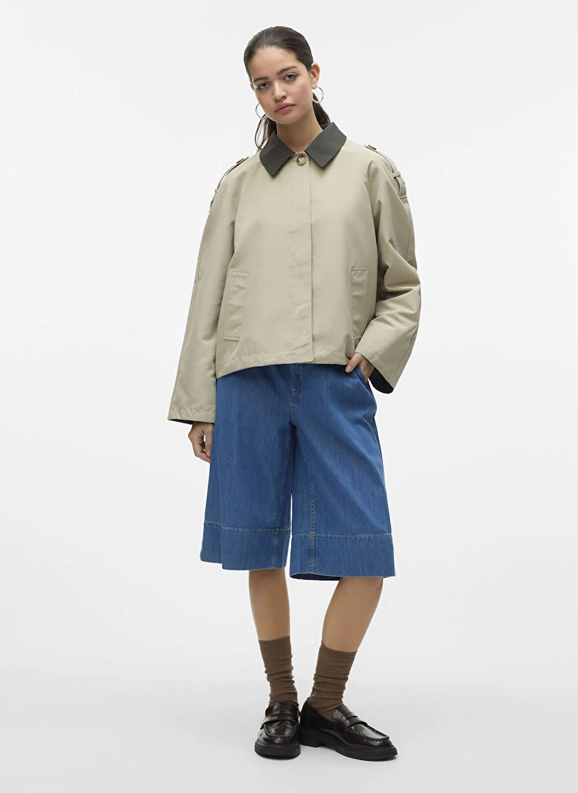 Vero Moda Normal Bej Kadın Ceket VMLUCIA MARIA SHORT JACKET