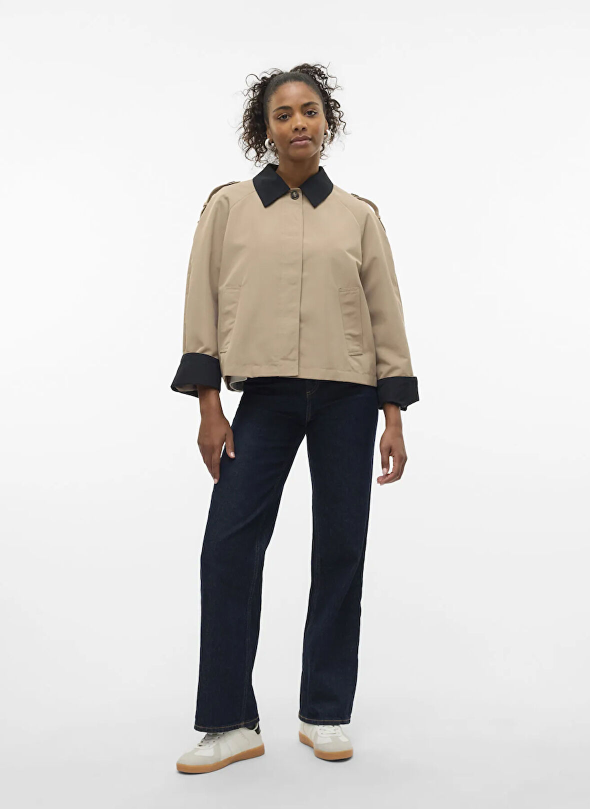 Vero Moda Normal Krem Kadın Ceket VMLUCIA MARIA SHORT JACKET