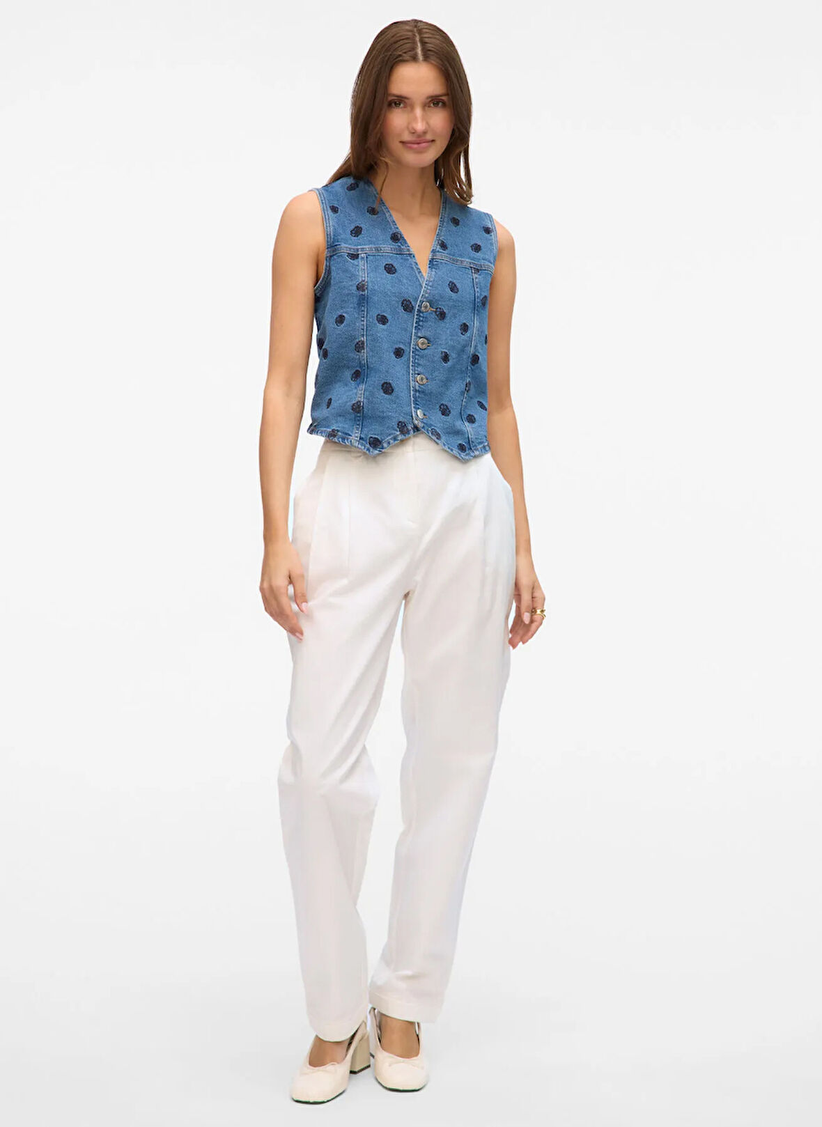 Vero Moda Pantolon, 42-32, Beyaz